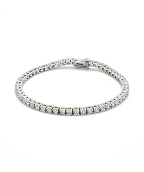 14K White Gold Diamond Tennis Bracelet 4.00cttw