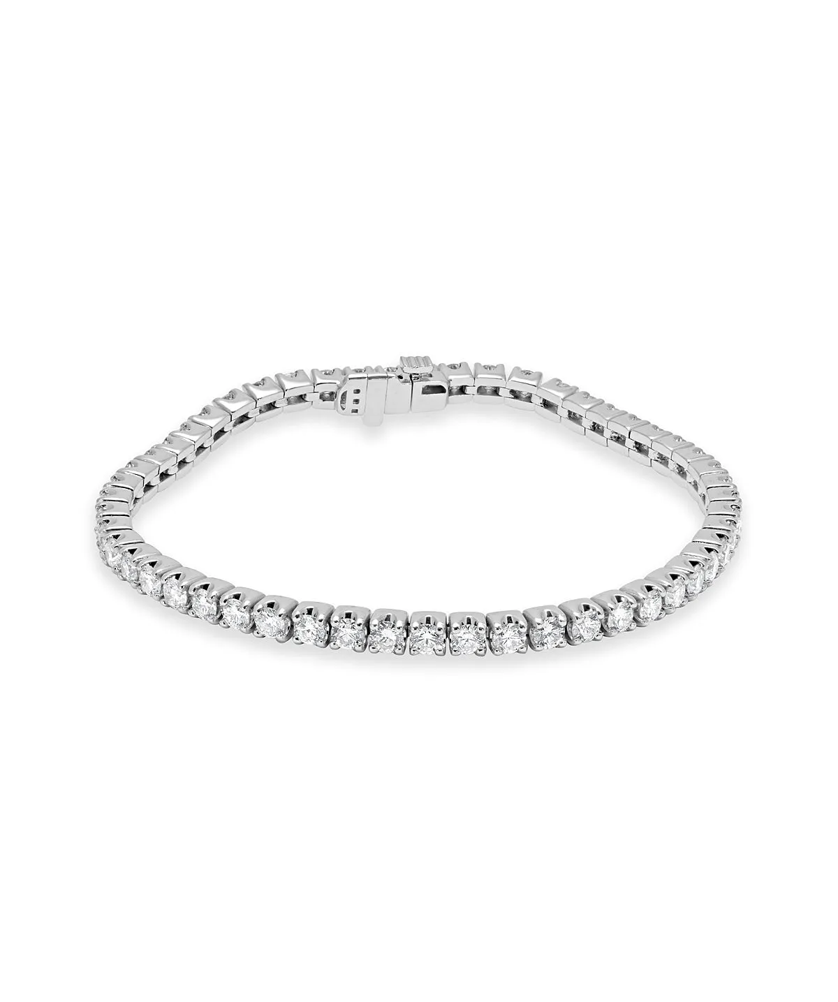 14K White  Gold Diamond Tennis Bracelet 5.65cttw