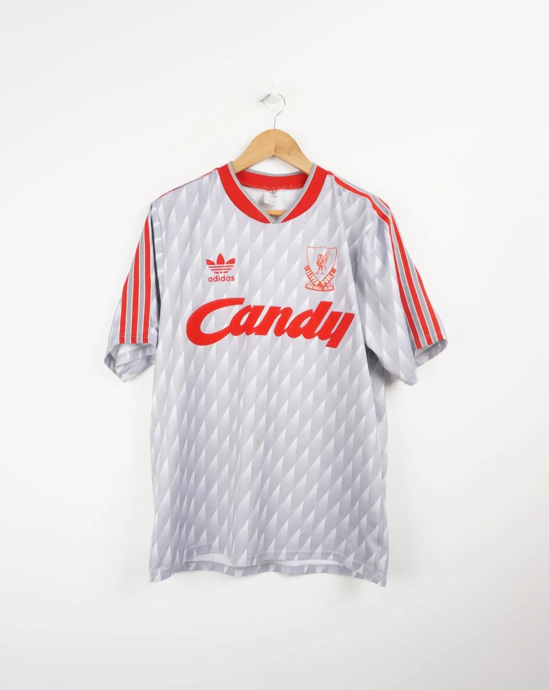 1989/91 Liverpool F.C. Adidas Candy Away Football Shirt