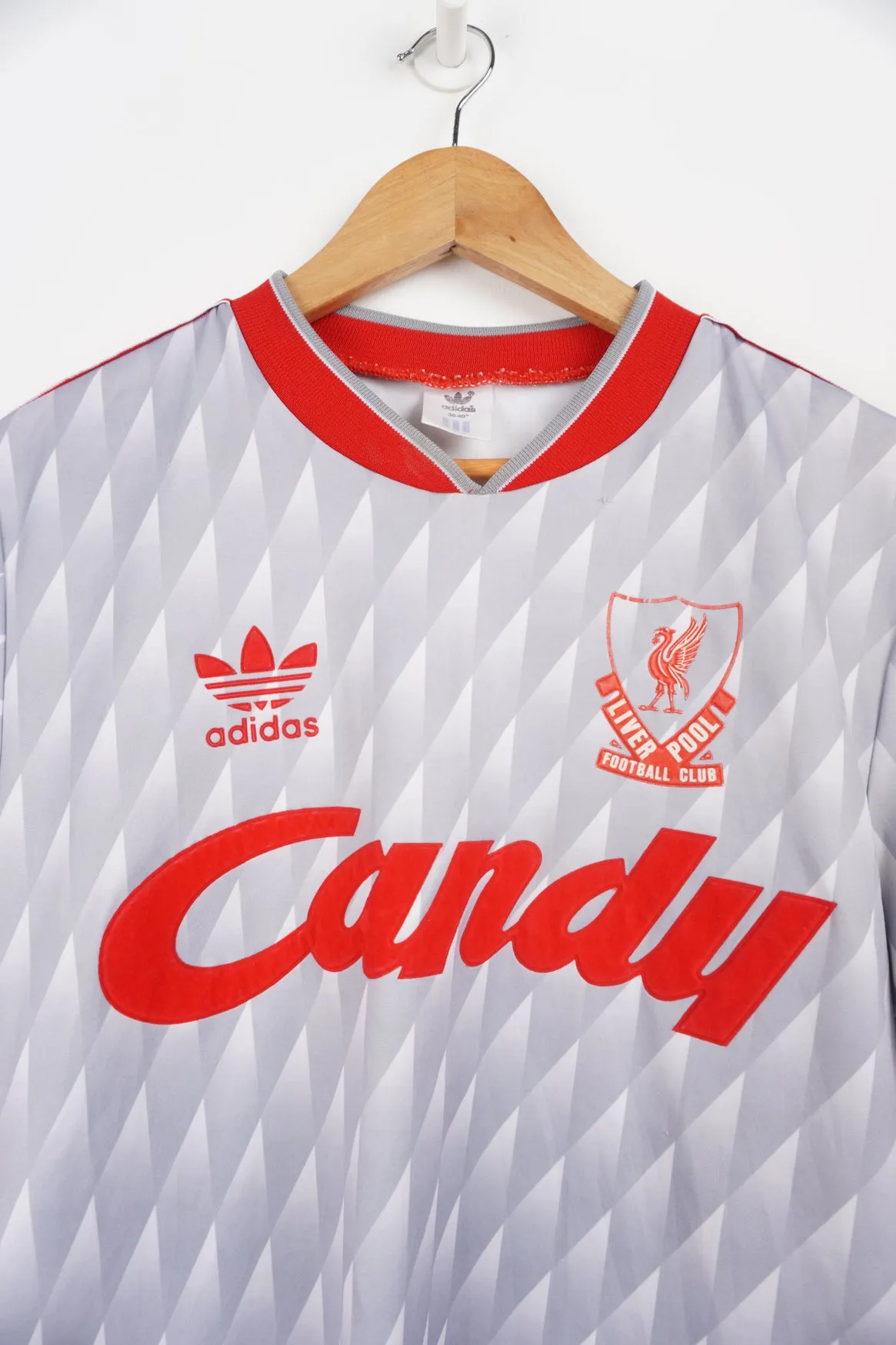 1989/91 Liverpool F.C. Adidas Candy Away Football Shirt