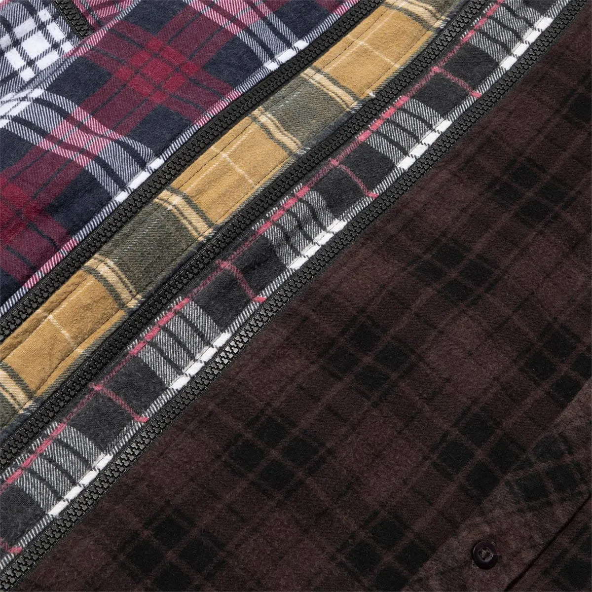 7 CUTS ZIPPED WIDE FLANNEL SHIRT SS21 4 Assorted