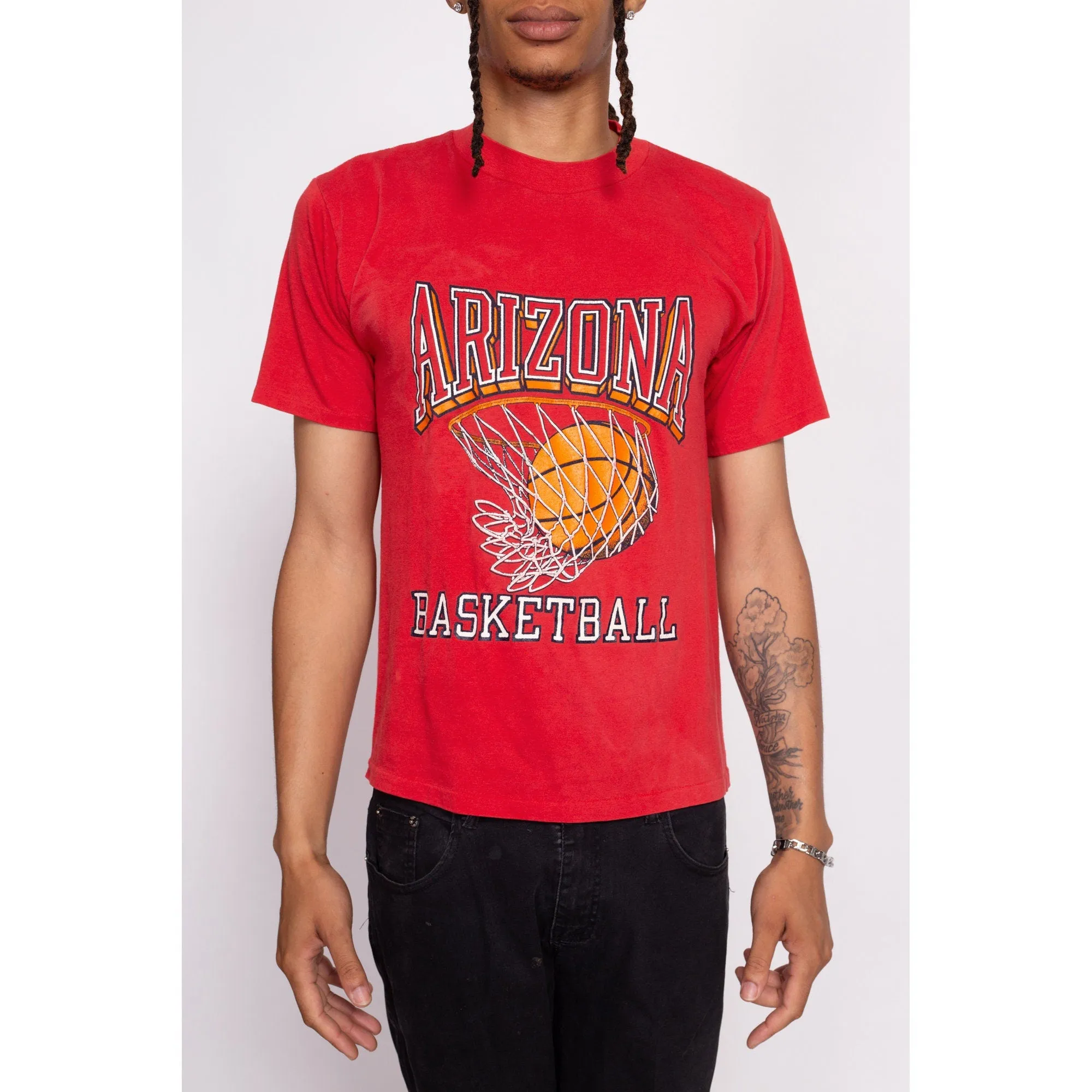 80s Arizona State Basketball T Shirt - Men's Medium