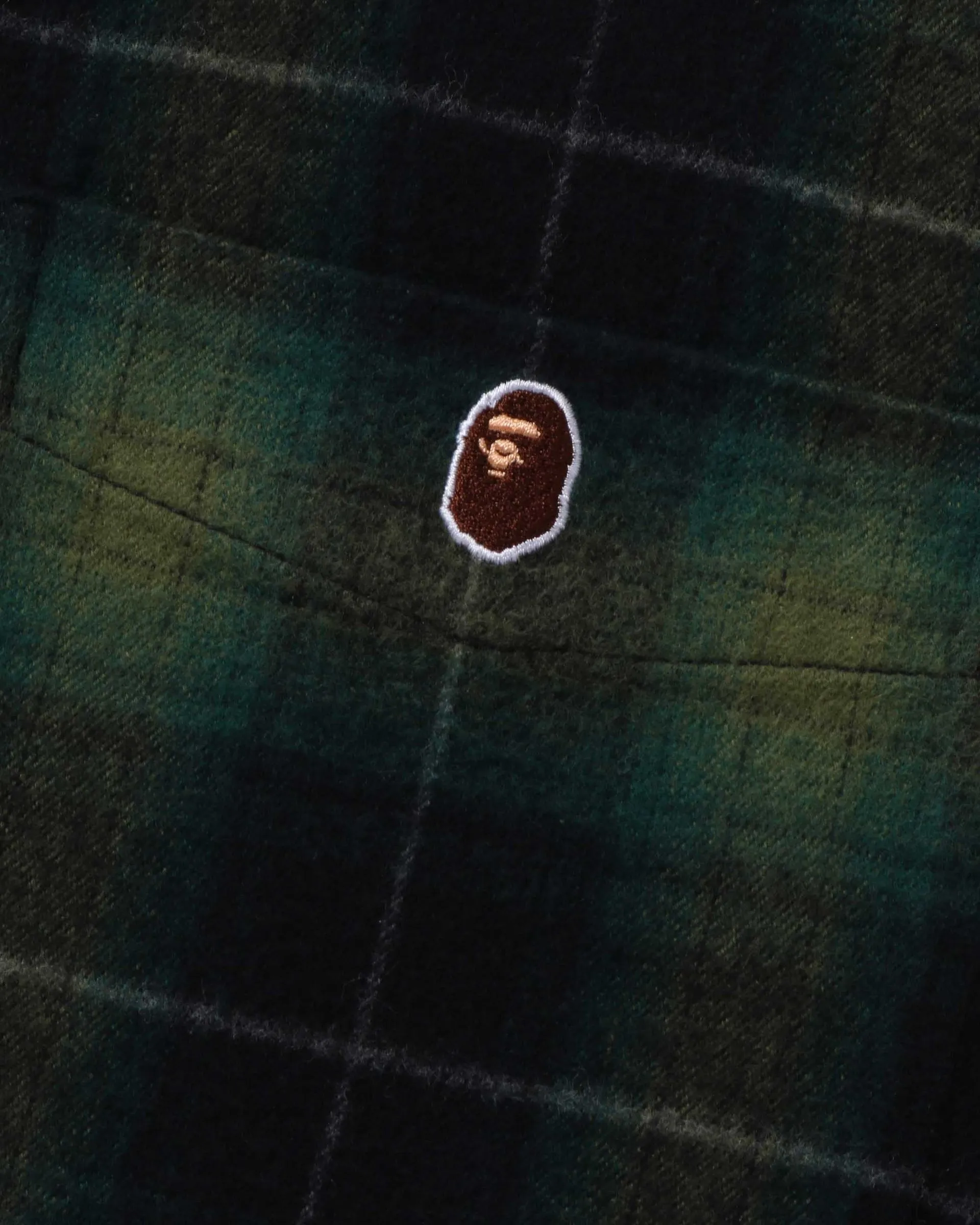 A Bathing Ape APE HEAD ONE POINT FLANNEL CHECK SHIRT