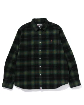 A Bathing Ape APE HEAD ONE POINT FLANNEL CHECK SHIRT