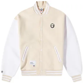 AAPE Now Baseball JacketBeige