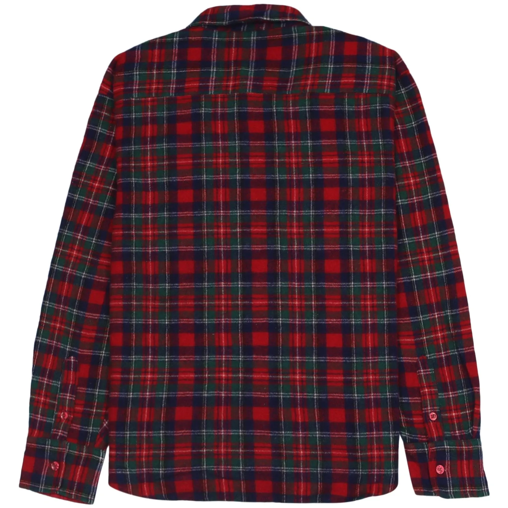 Aaron's Vintage Checkered Flannel Shirt Red Navy Green