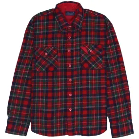 Aaron's Vintage Checkered Flannel Shirt Red Navy Green