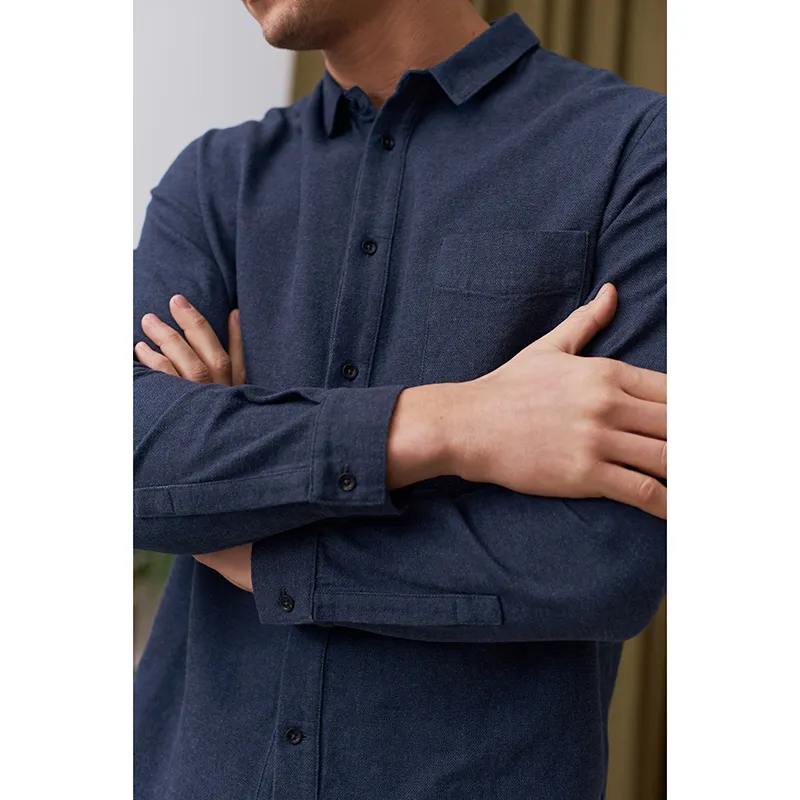 About Companions Simon Shirt Eco Ocean Blue Flannel