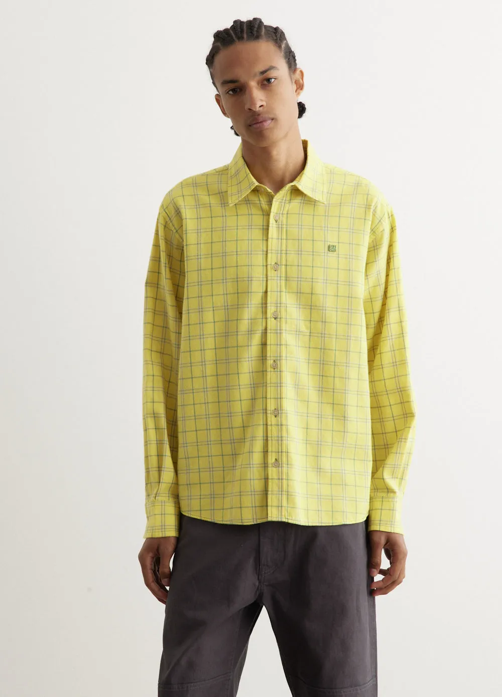 Acne Studios -  Sarlie Long Sleeve Dry Flannel Check Shirt - Shirt