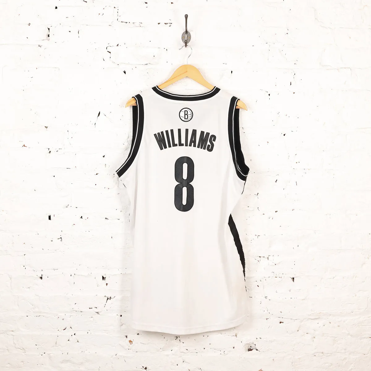 Adidas Brooklyn Nets Williams Basketball Jersey - White - L