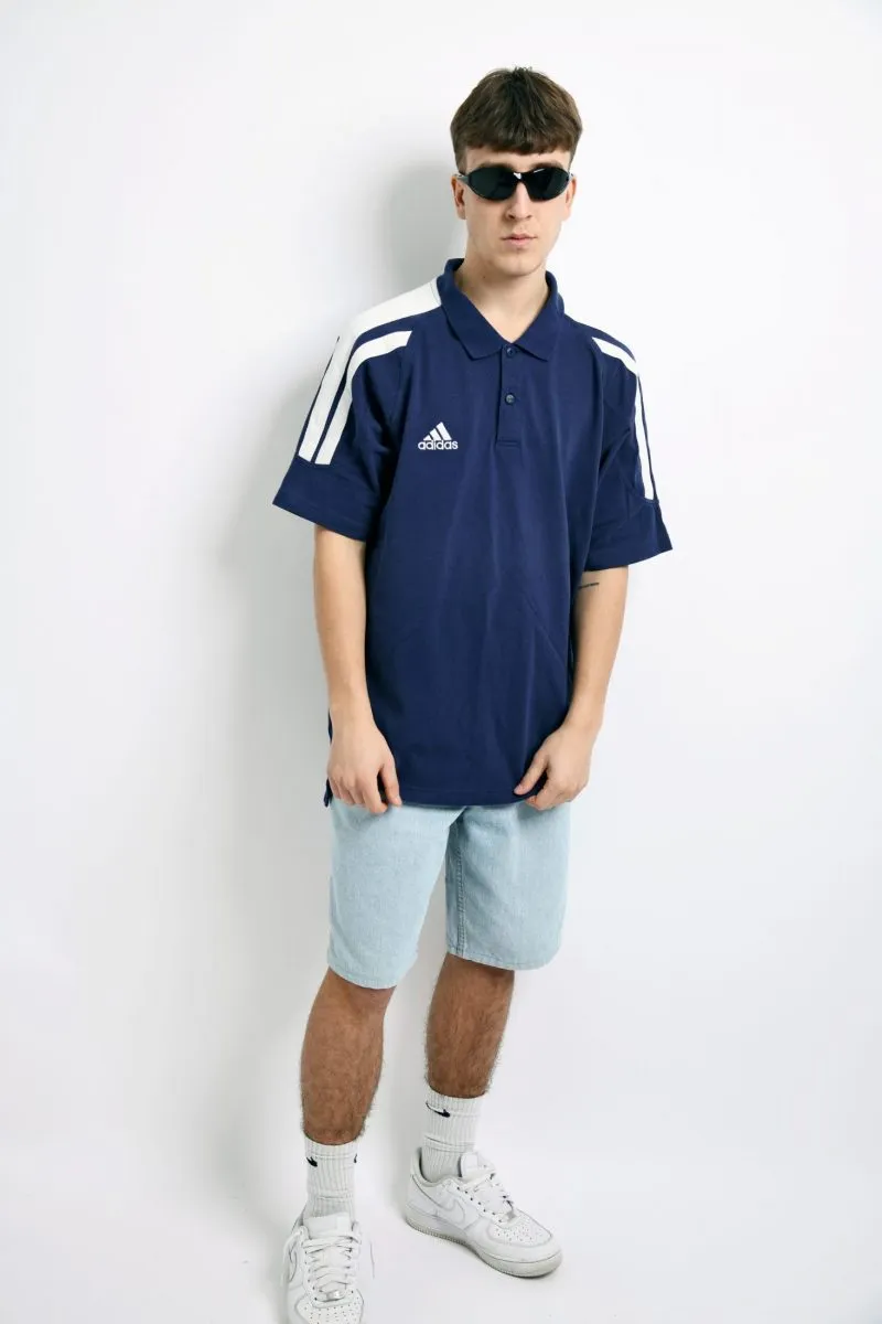 ADIDAS vintage polo shirt blue