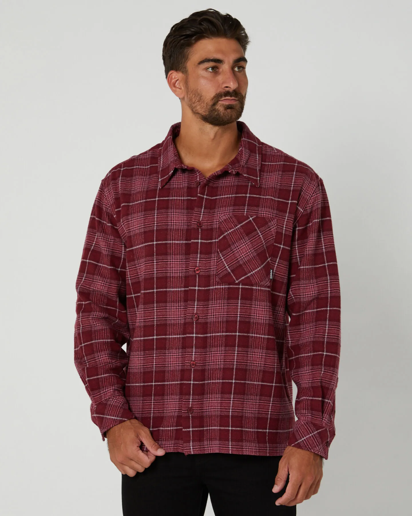 Afends Questions Recycled Flannel Shirt - Port | SurfStitch