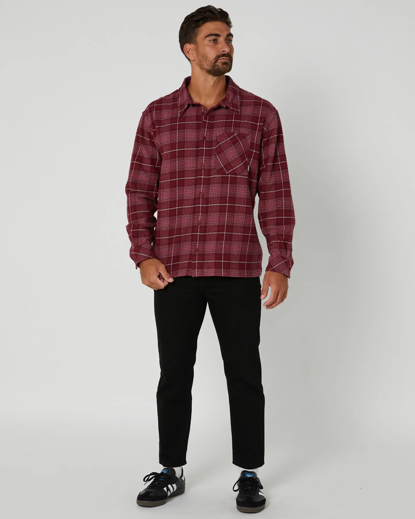 Afends Questions Recycled Flannel Shirt - Port | SurfStitch