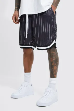 Airtex Pinstripe Basketball Shorts With Tape