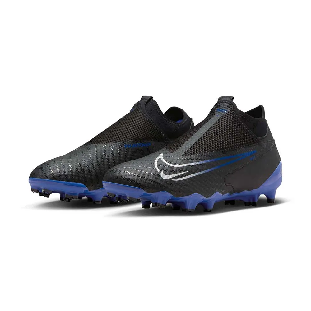 All Gender Nike Phantom GX Academy Dynamic Fit MG Soccer Cleat - Black/Chrome-Hyper Royal- Regular (D)