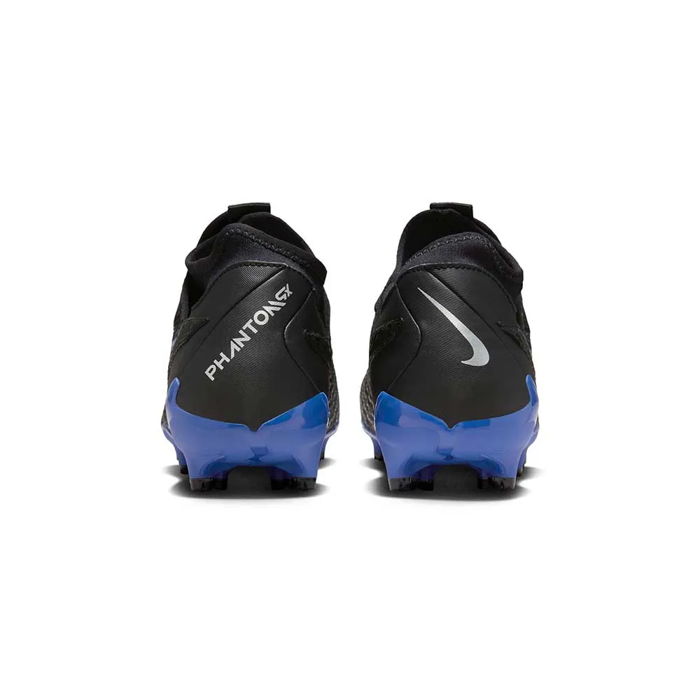 All Gender Nike Phantom GX Academy Dynamic Fit MG Soccer Cleat - Black/Chrome-Hyper Royal- Regular (D)