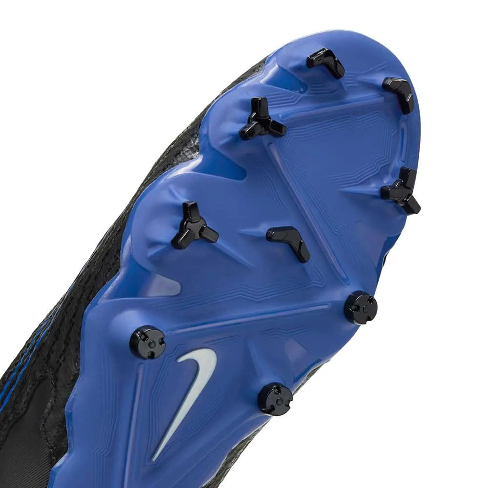 All Gender Nike Phantom GX Academy Dynamic Fit MG Soccer Cleat - Black/Chrome-Hyper Royal- Regular (D)