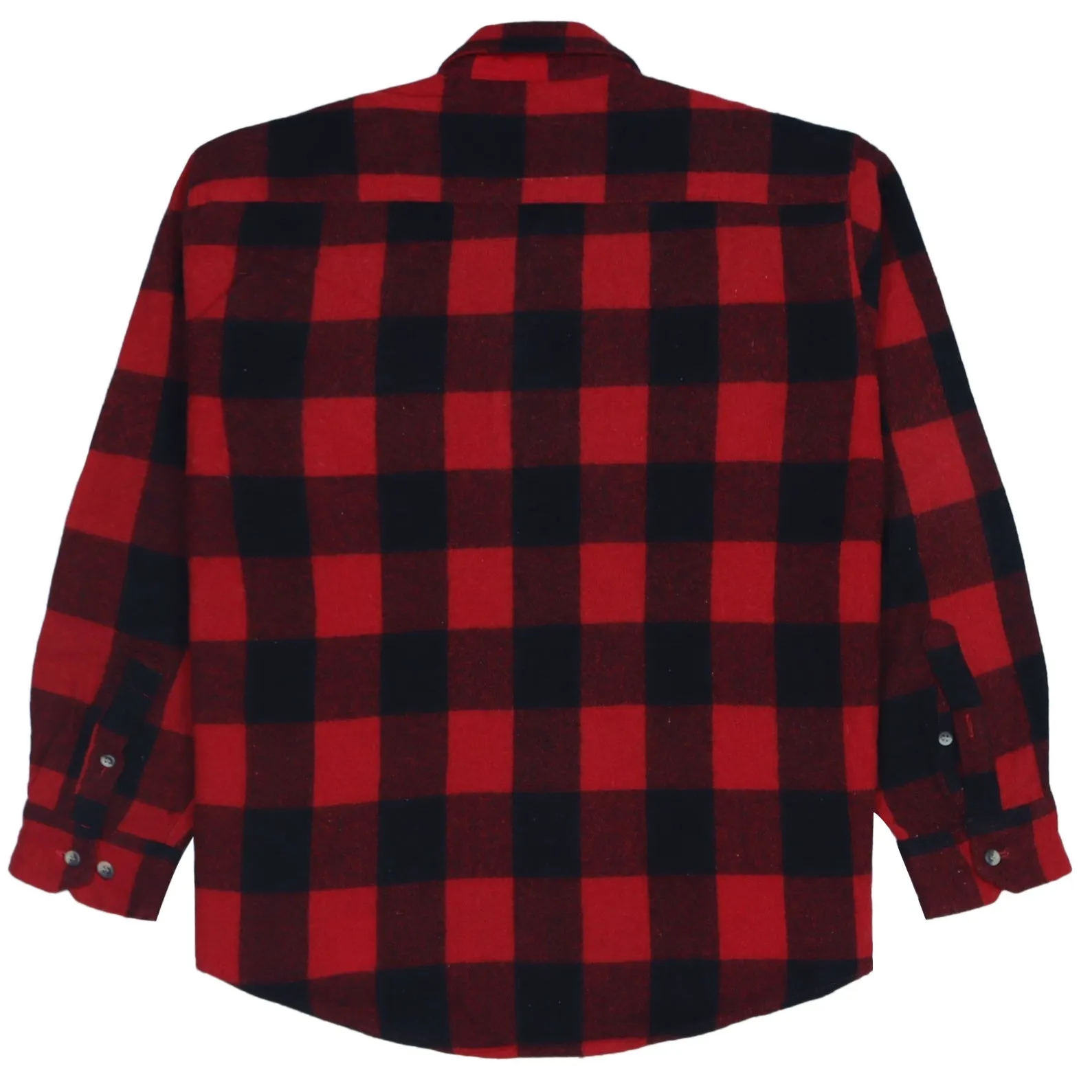 Allen Wickfield Checkered Flannel Shirt Red Black