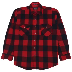 Allen Wickfield Checkered Flannel Shirt Red Black