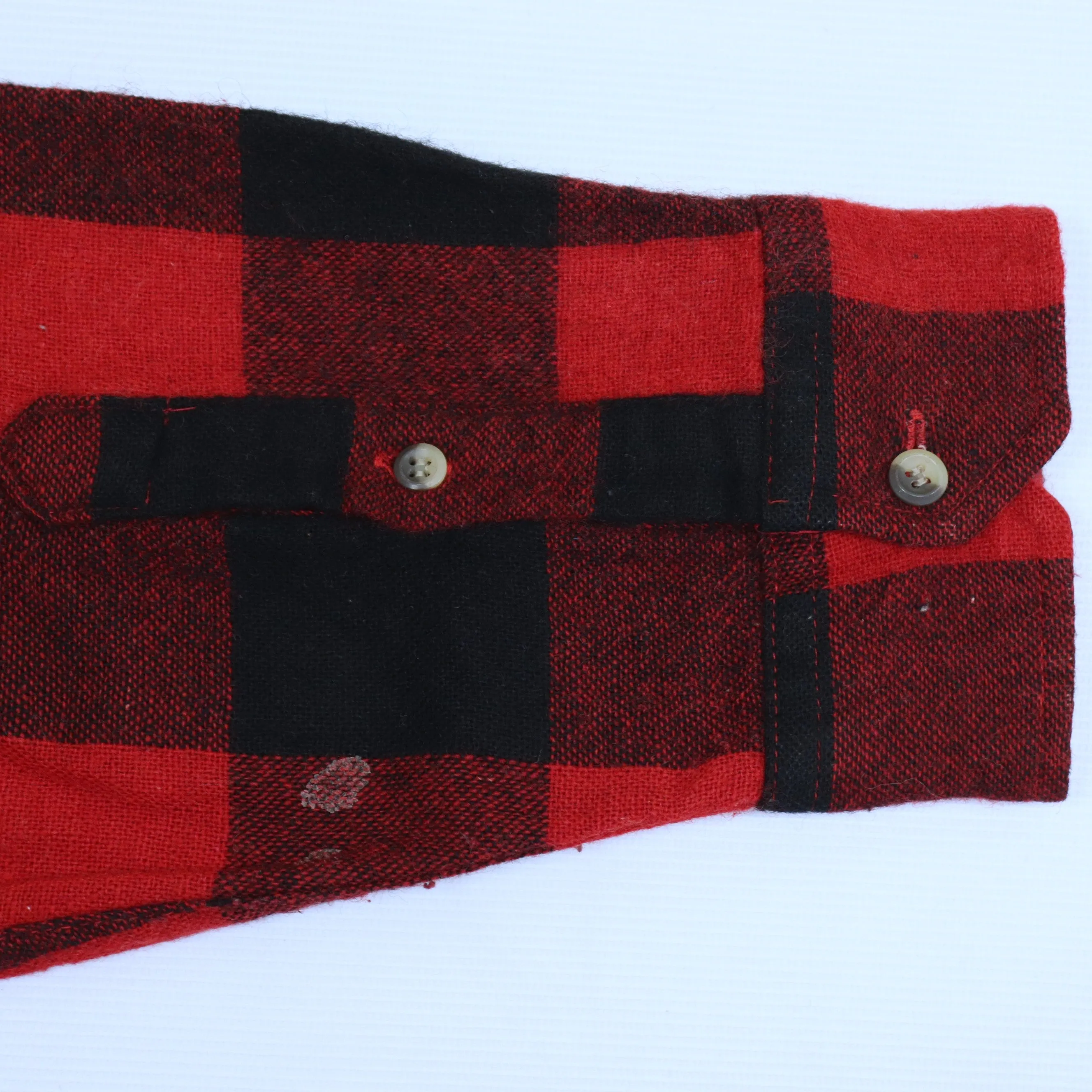 Allen Wickfield Checkered Flannel Shirt Red Black