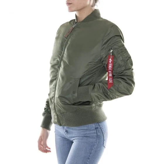 Alpha Industries Womens Ma-1 Vf 59 Sage Green Jacket