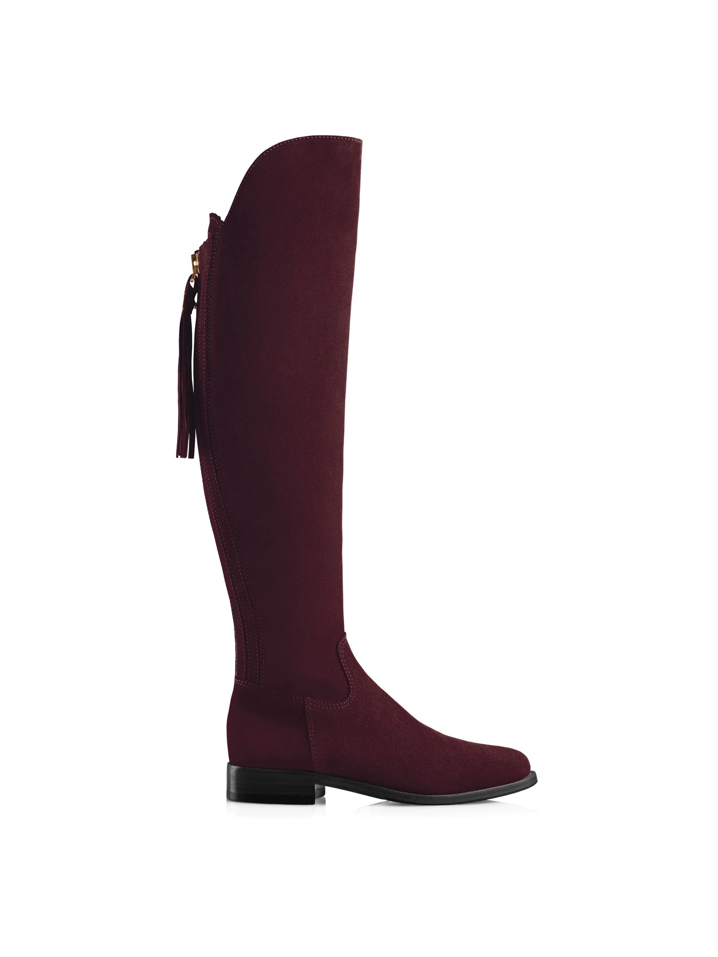 Amira       50% Off   |   Save £212.50  plum Flat Over-the-knee Boots        - Regular Fit