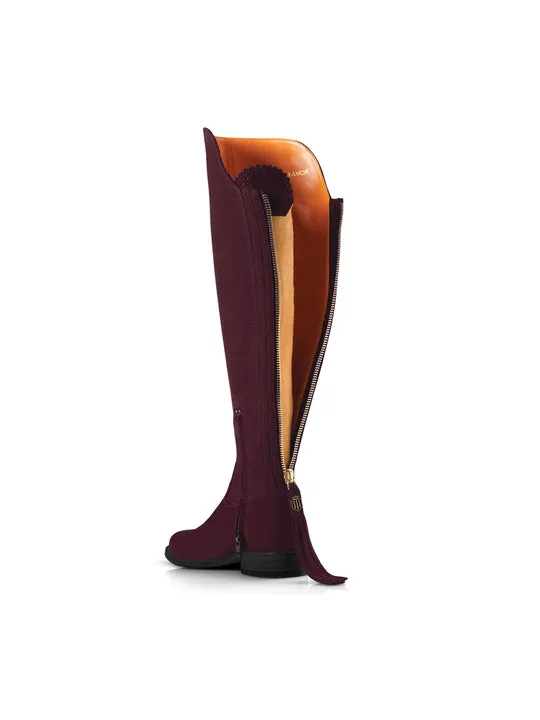 Amira       50% Off   |   Save £212.50  plum Flat Over-the-knee Boots        - Regular Fit