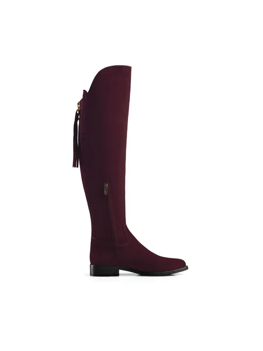 Amira       50% Off   |   Save £212.50  plum Flat Over-the-knee Boots        - Regular Fit