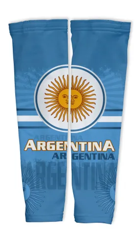 Argentina Compression Arm Sleeves UV Protection Unisex - Walking - Cycling - Running - Golf - Baseball - Basketball