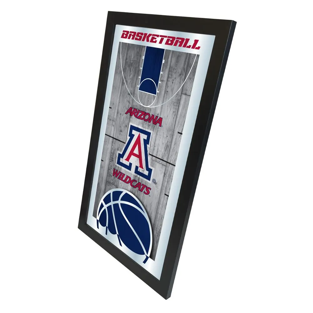 Arizona Wildcats HBS Blue Basketball Framed Hanging Glass Wall Mirror (26x15)