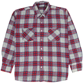 Ashley & Reid Checkered Flannel  Shirt Red Blue