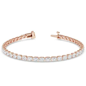 AUTRE - 14k Rose Gold 7.00ct Lab Grown Diamond Oval Tennis Bracelet