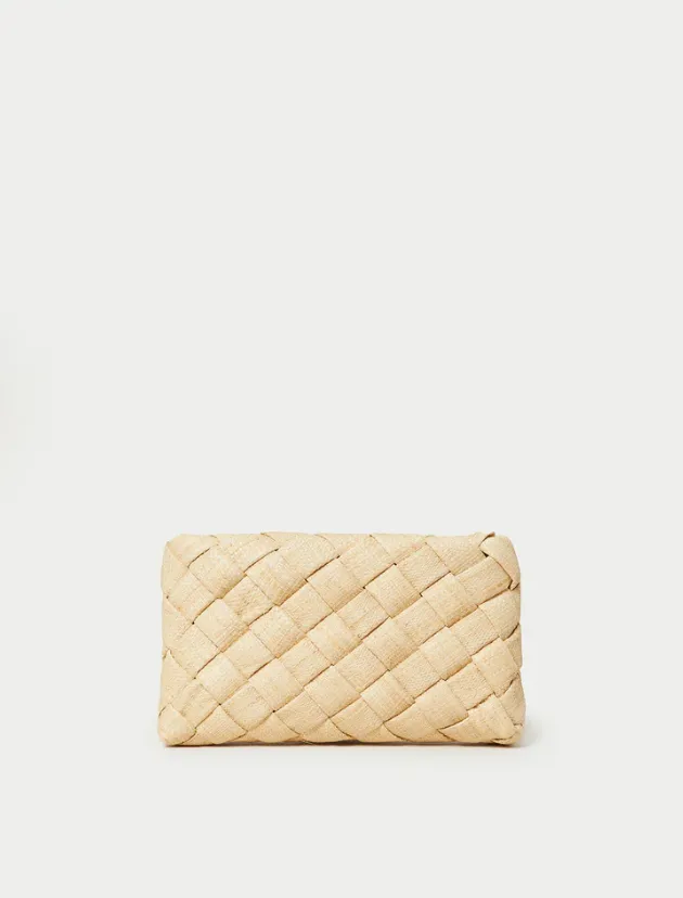 Aviva Woven Puff Clutch