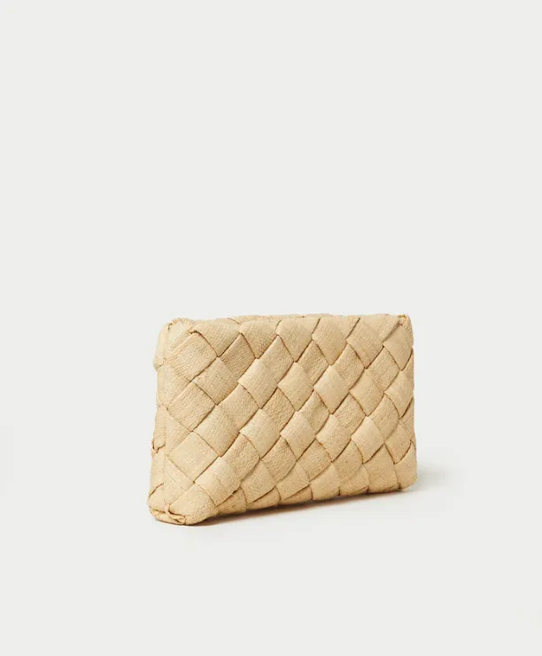 Aviva Woven Puff Clutch