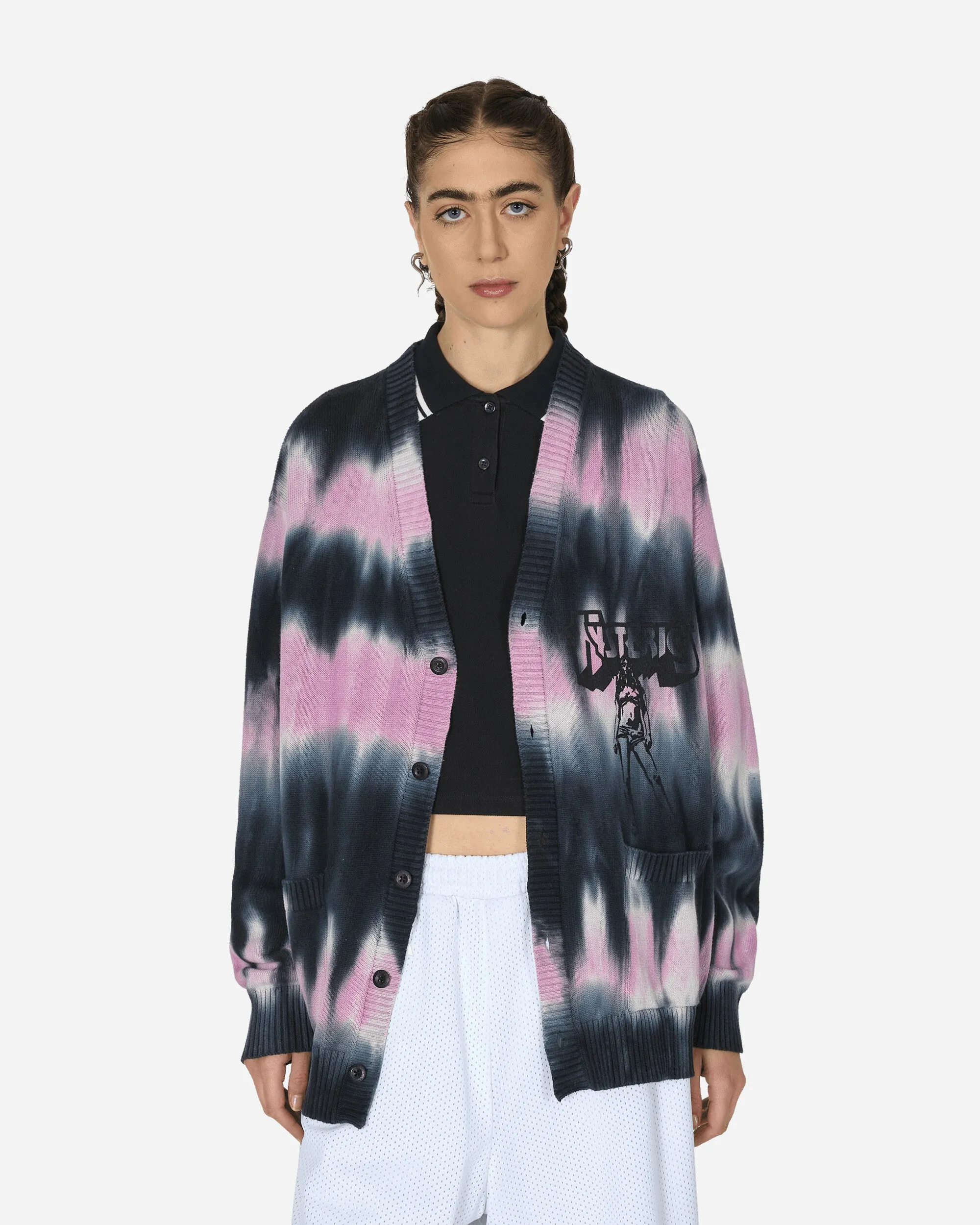 Bad As Mama Tie-Dye Cardigan Black