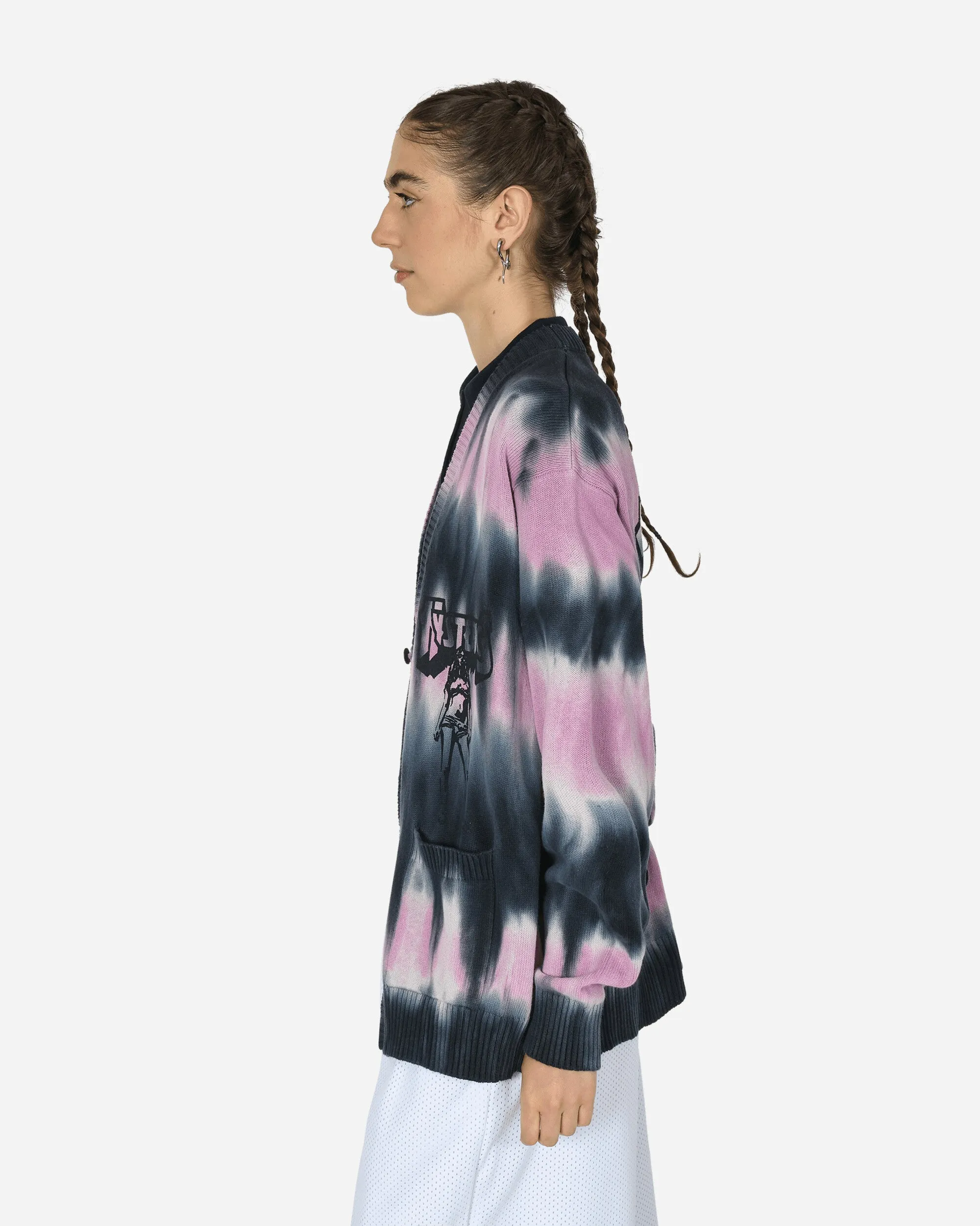 Bad As Mama Tie-Dye Cardigan Black