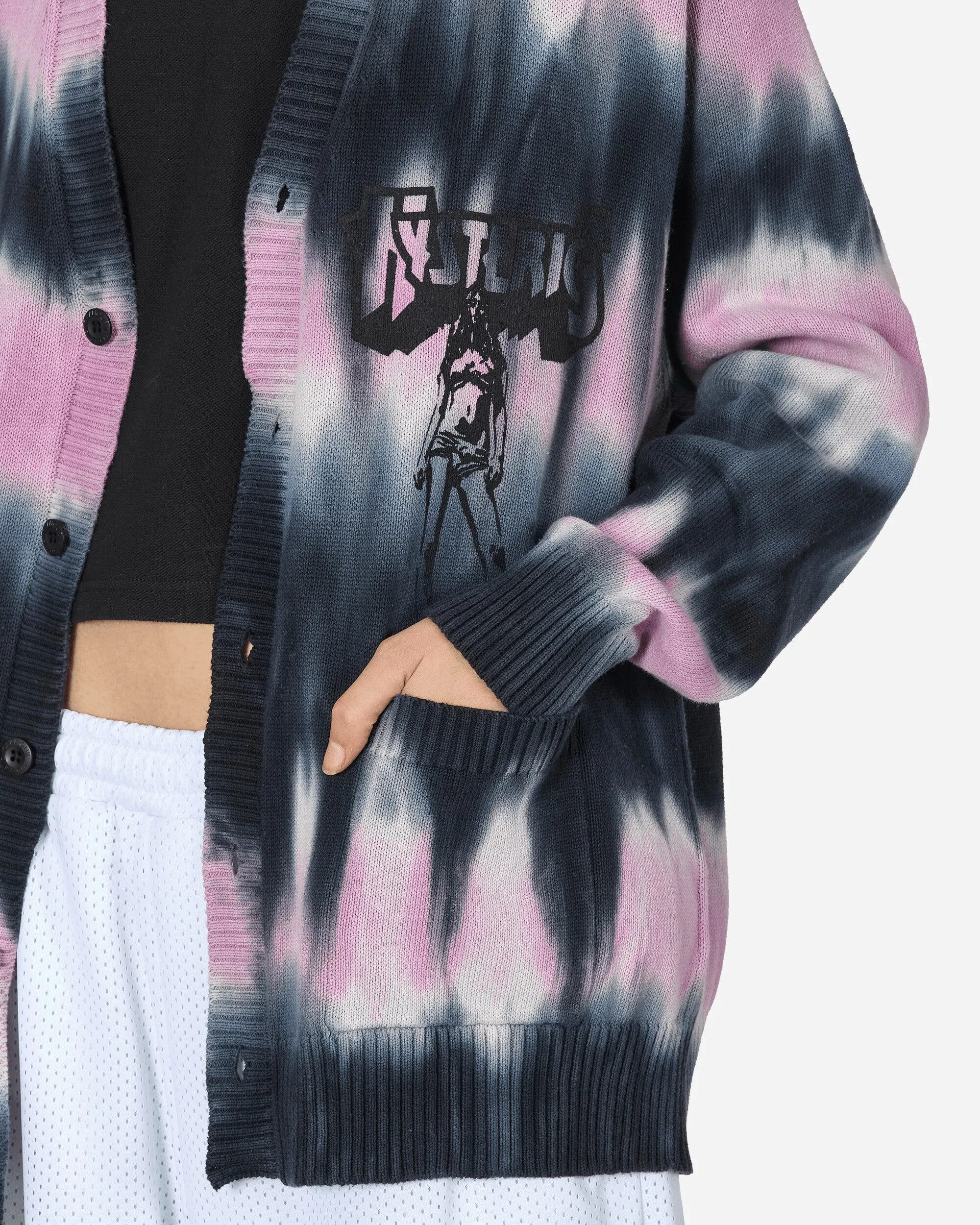 Bad As Mama Tie-Dye Cardigan Black