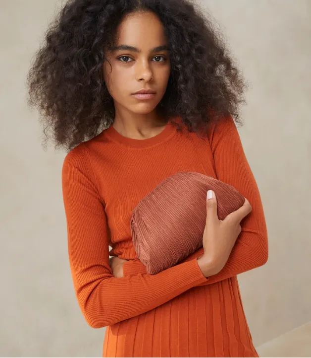 Bailey Pleated Dome Clutch