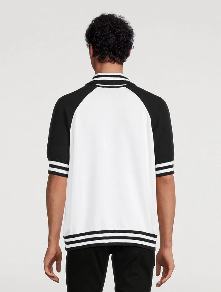 BALMAIN College Baseball Polo Shirt