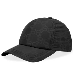 Balmain Monogram Nylon Baseball CapBlack