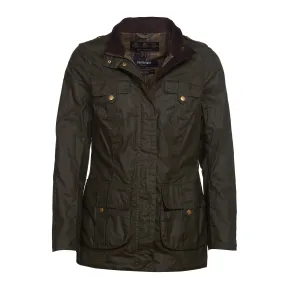 Barbour Women's Flowerdale Wax Jacket Archive Olive | Buy Barbour Women's Flowerdale Wax Jacket Archive Olive here | O