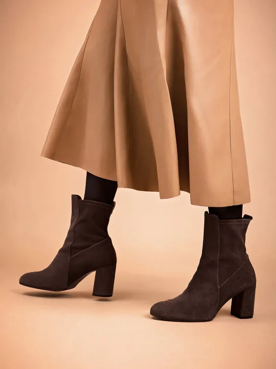 Belgravia       40% Off   |   Save £100  chocolate Heeled Ankle Boots