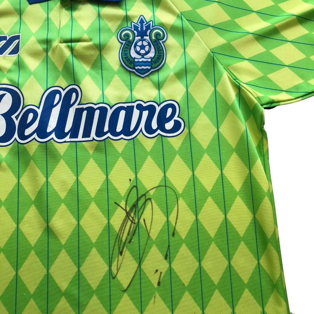 Bellmare Hiratsuka Signed 1996/1997 Japan Home Football Shirt Jaspo L