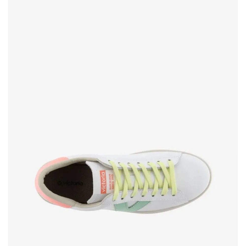 Berlin Leather And Neon Trainers