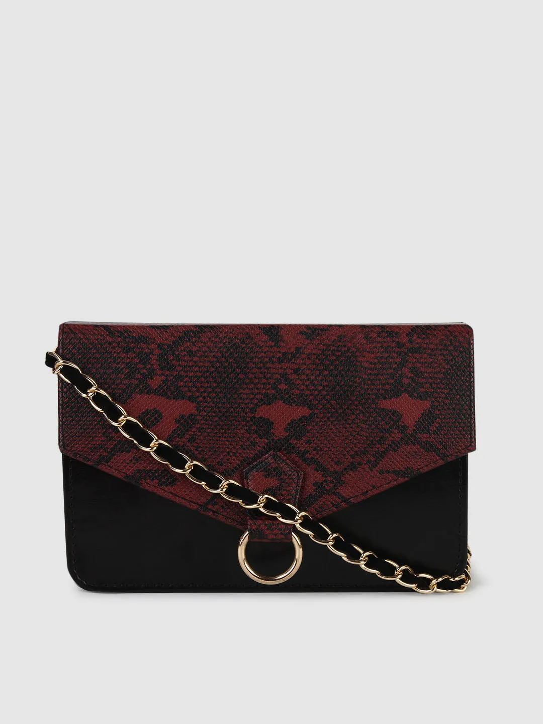 Black & Red Snake Clutch