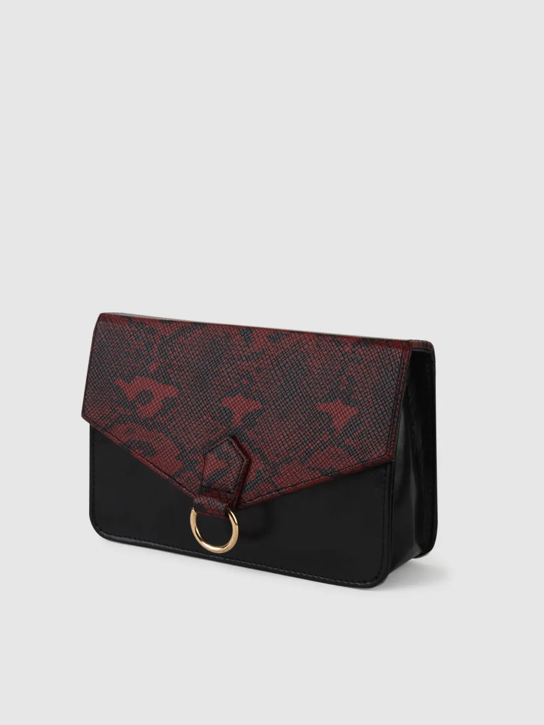 Black & Red Snake Clutch