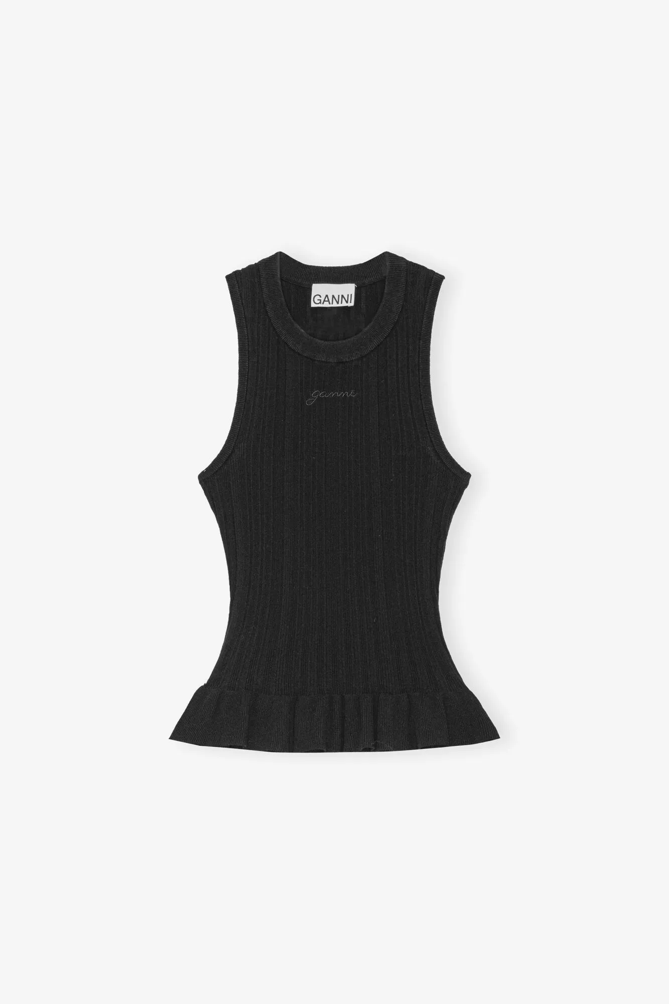 Black Rib Tank Top