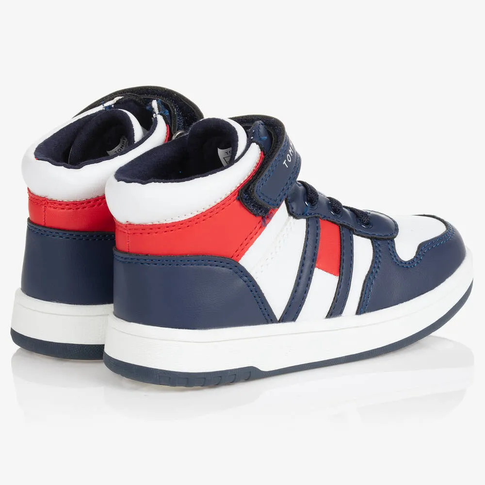 Boys High Top Logo Trainers