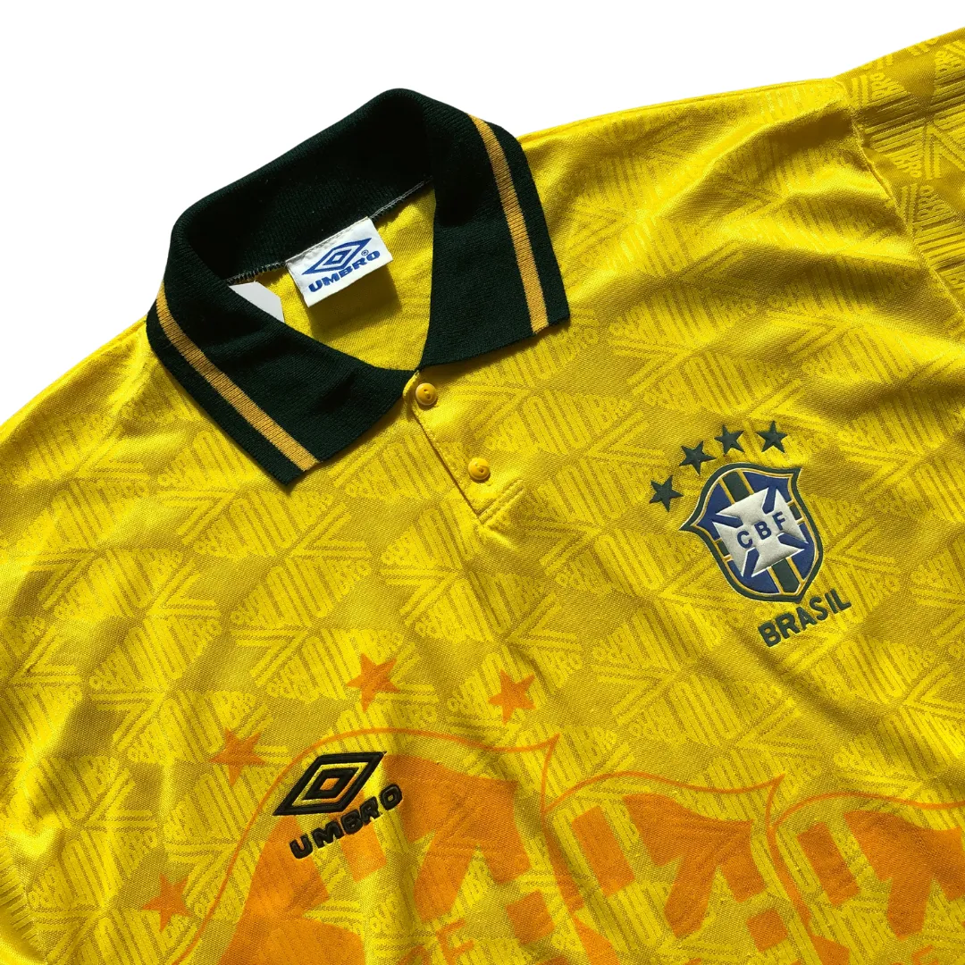 Brazil 1993/1994 Umbro Home Football Shirt Medium/Large