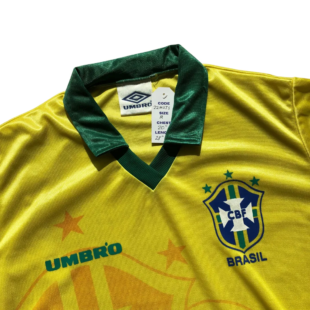 Brazil Home Football Shirt 1994 Umbro Medium